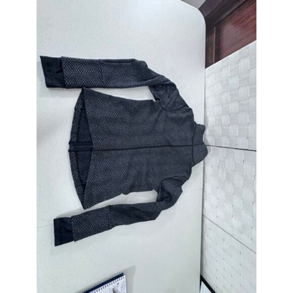 "UNDER ARMOUR" Zip Up Collar Gray Running Jacket Thumb Holes Gym Wear Workout - Picture 11 of 11